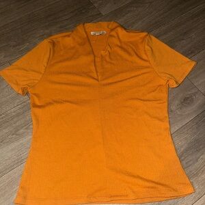 Orange Short Sleeve Top